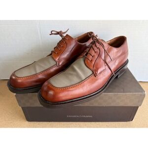 Mens Sz 12 Johnston & Murphy Leather Shoes Loafers w Laces Dress Shoe